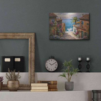 Luxe Metal Art 'The Villa’s Private Dock' by Sung Kim, Metal Wall Art,16x12
