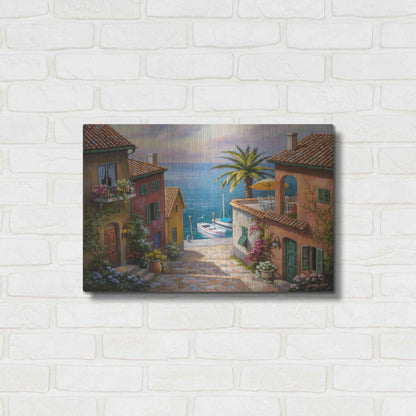 Luxe Metal Art 'The Villa’s Private Dock' by Sung Kim, Metal Wall Art,24x16