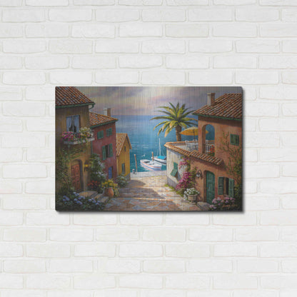 Luxe Metal Art 'The Villa’s Private Dock' by Sung Kim, Metal Wall Art,36x24