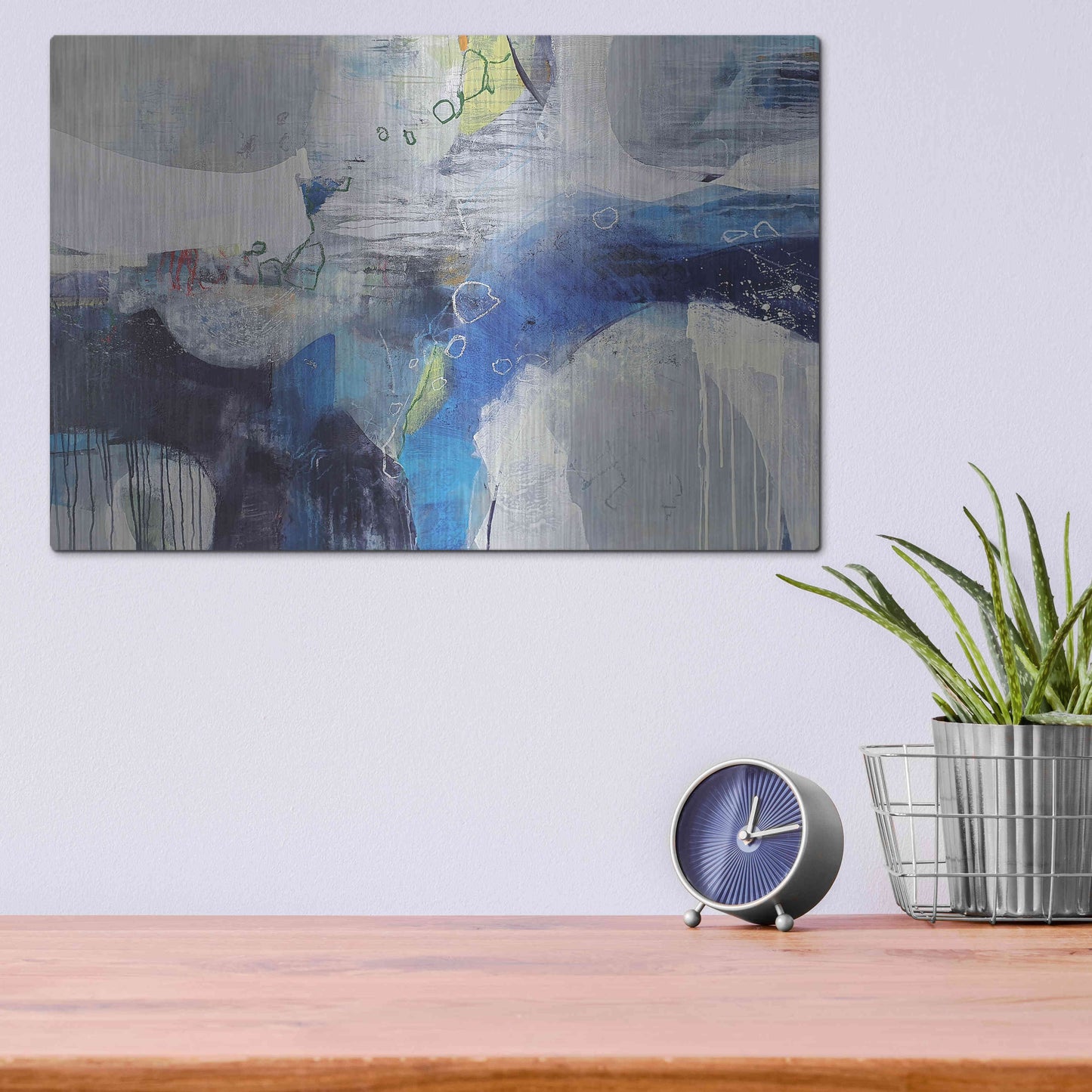 Luxe Metal Art 'Abundance' by Andrew Kinmont, Metal Wall Art,16x12