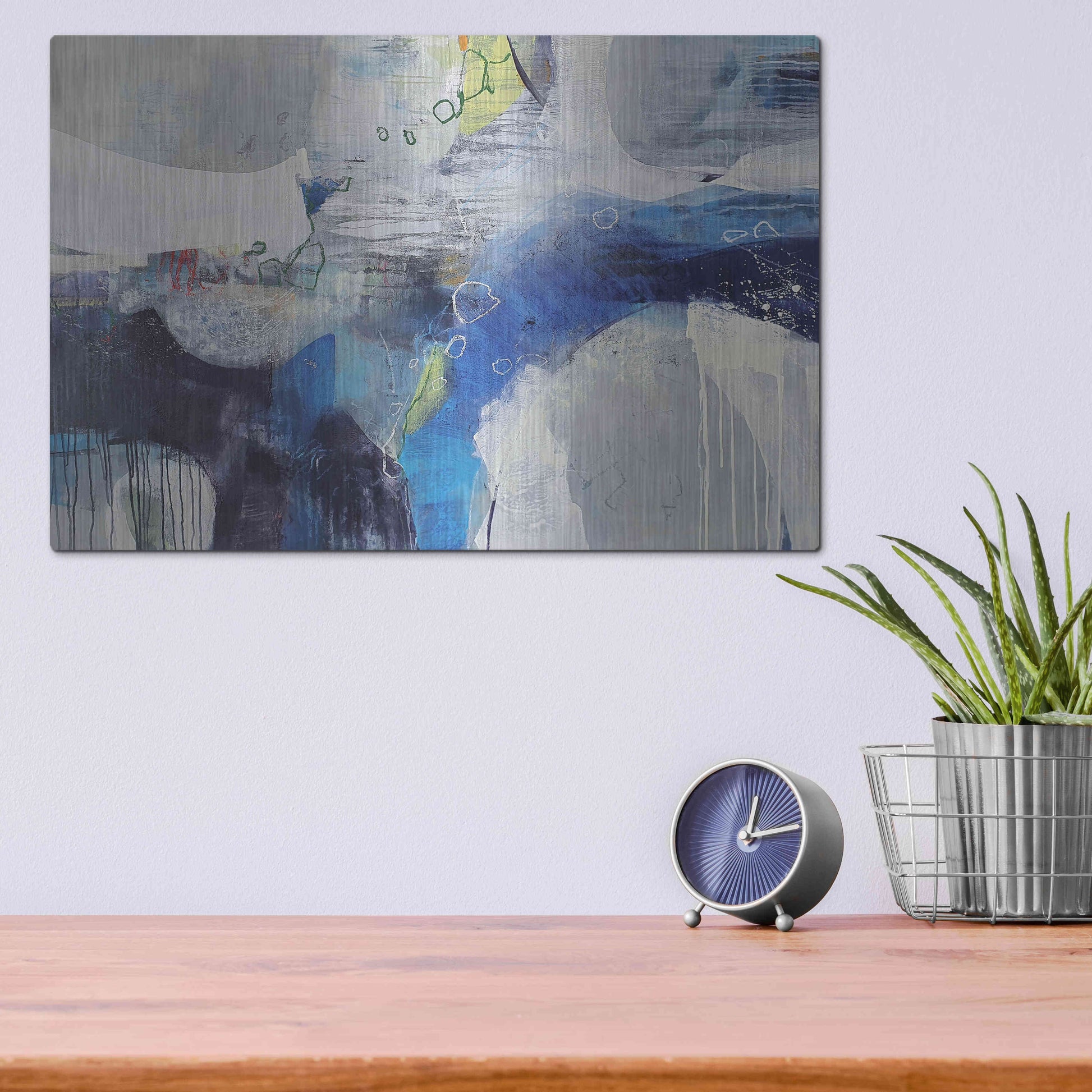 Luxe Metal Art 'Abundance' by Andrew Kinmont, Metal Wall Art,16x12