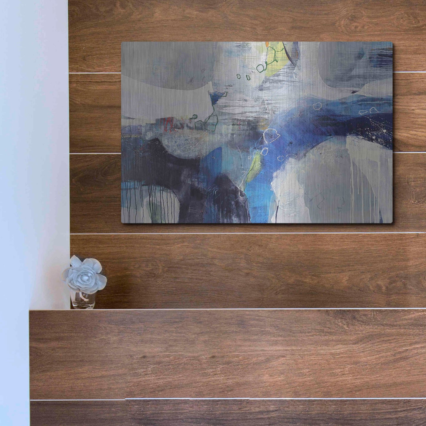 Luxe Metal Art 'Abundance' by Andrew Kinmont, Metal Wall Art,16x12