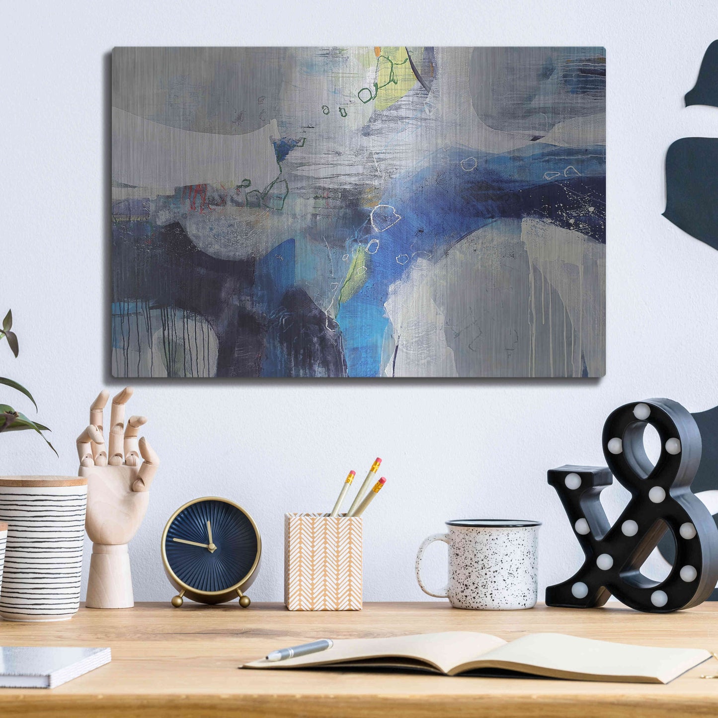 Luxe Metal Art 'Abundance' by Andrew Kinmont, Metal Wall Art,16x12