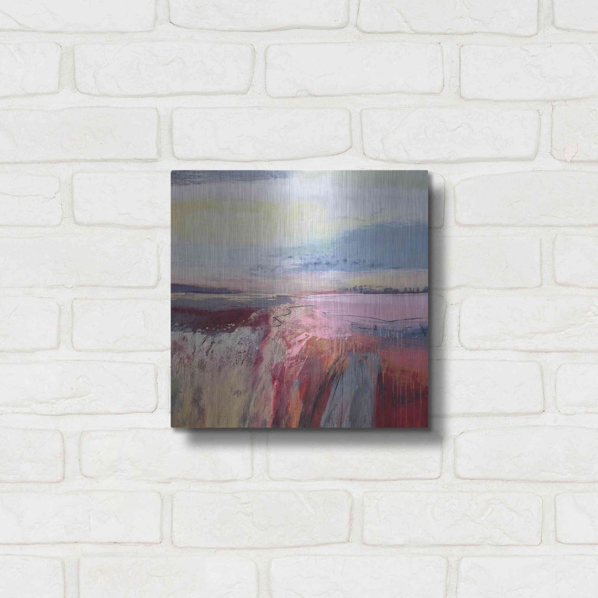 Luxe Metal Art 'Autumn Dreaming' by Andrew Kinmont, Metal Wall Art,12x12