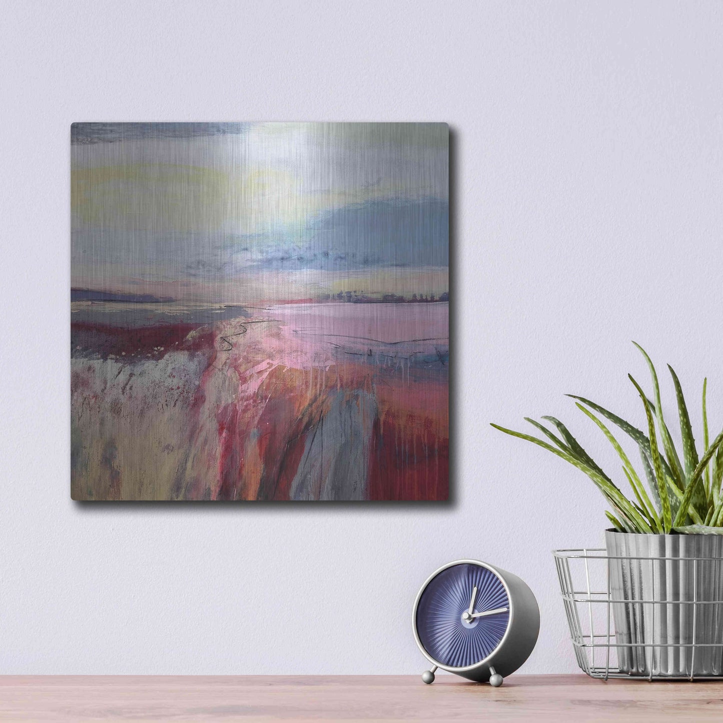 Luxe Metal Art 'Autumn Dreaming' by Andrew Kinmont, Metal Wall Art,12x12