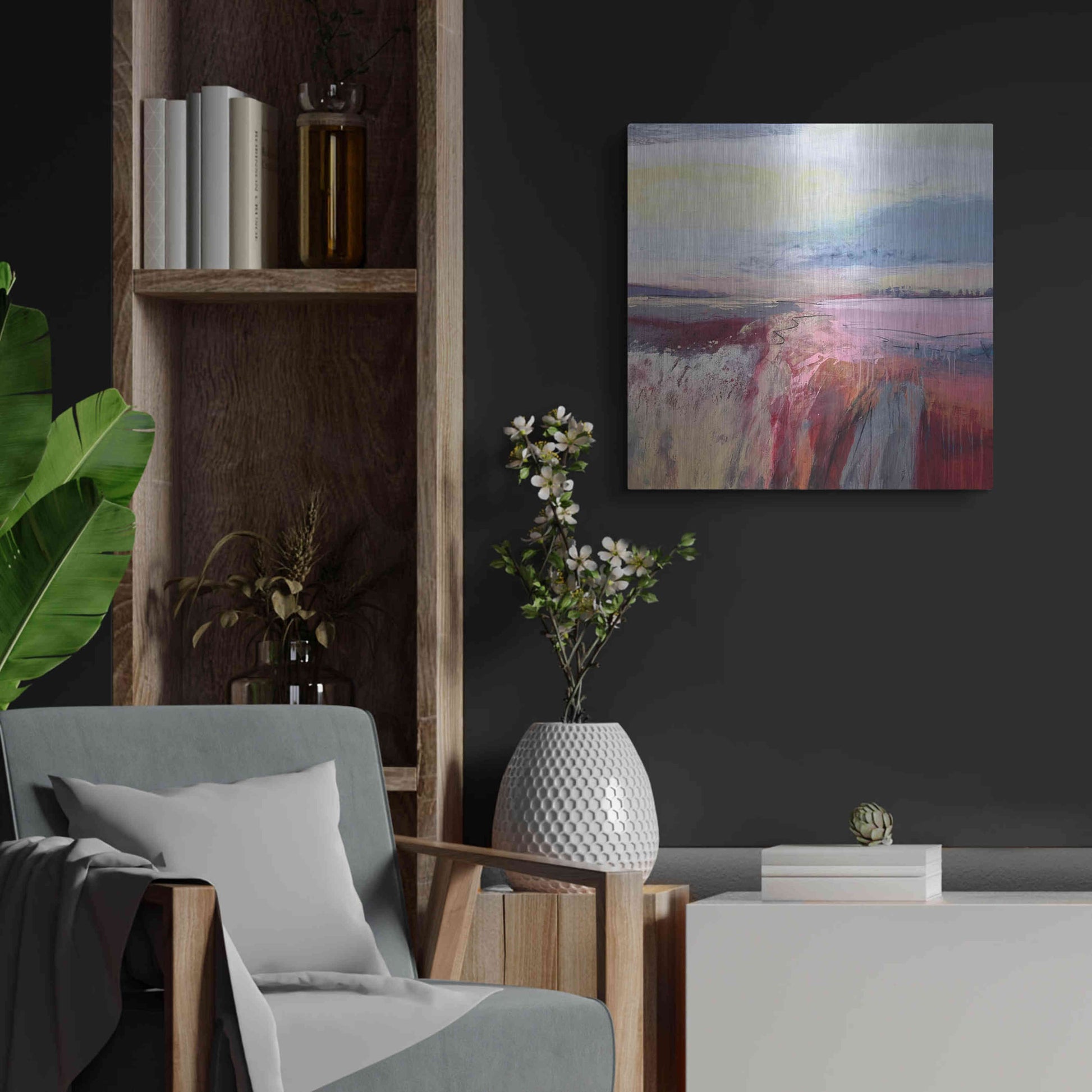 Luxe Metal Art 'Autumn Dreaming' by Andrew Kinmont, Metal Wall Art,24x24