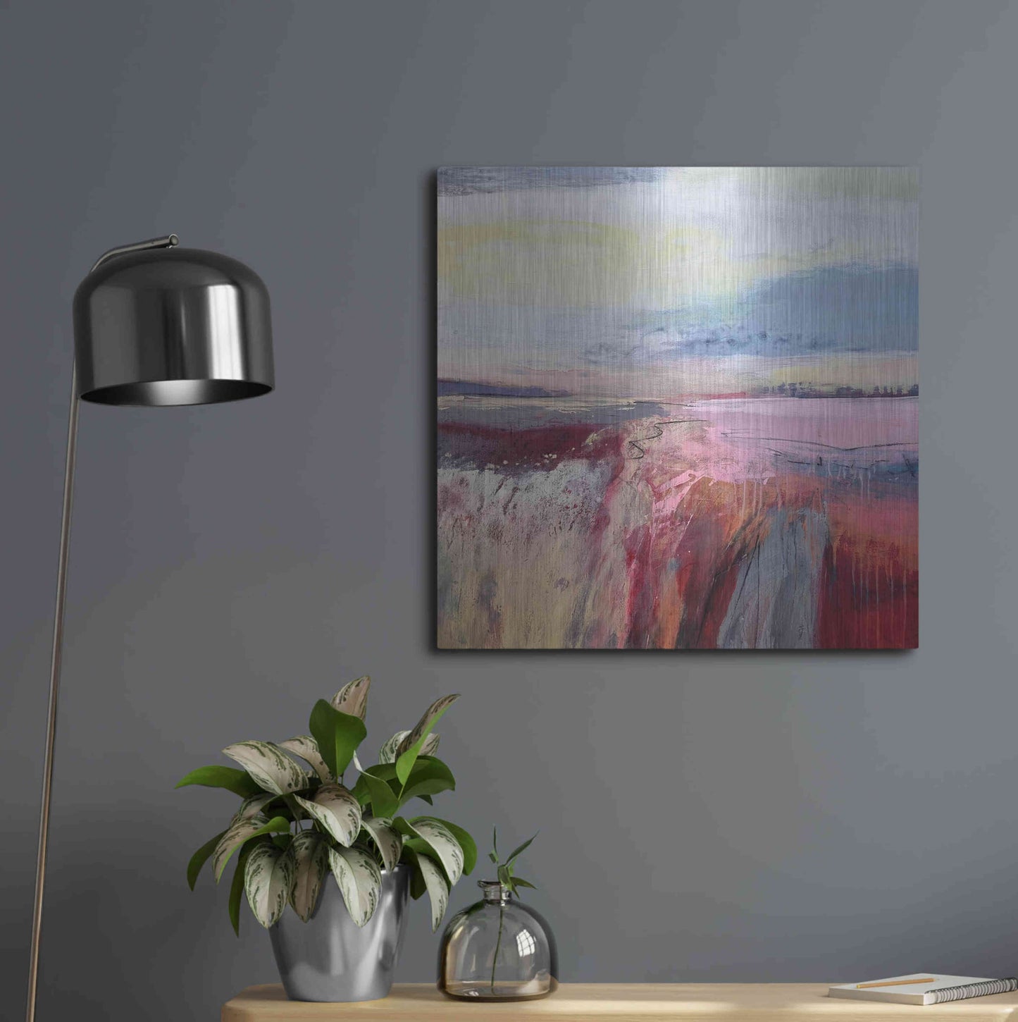 Luxe Metal Art 'Autumn Dreaming' by Andrew Kinmont, Metal Wall Art,24x24