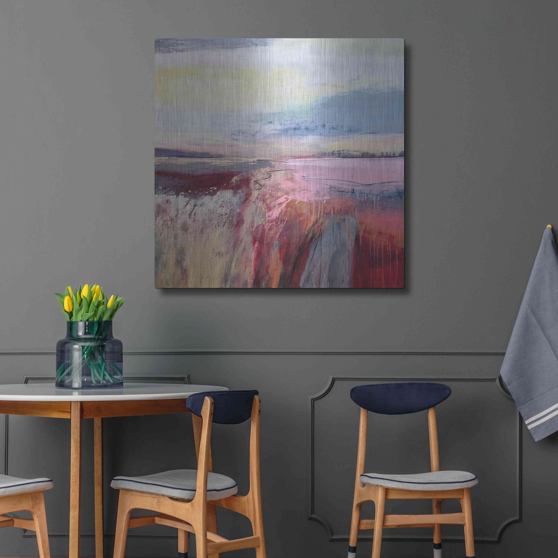 Luxe Metal Art 'Autumn Dreaming' by Andrew Kinmont, Metal Wall Art,36x36