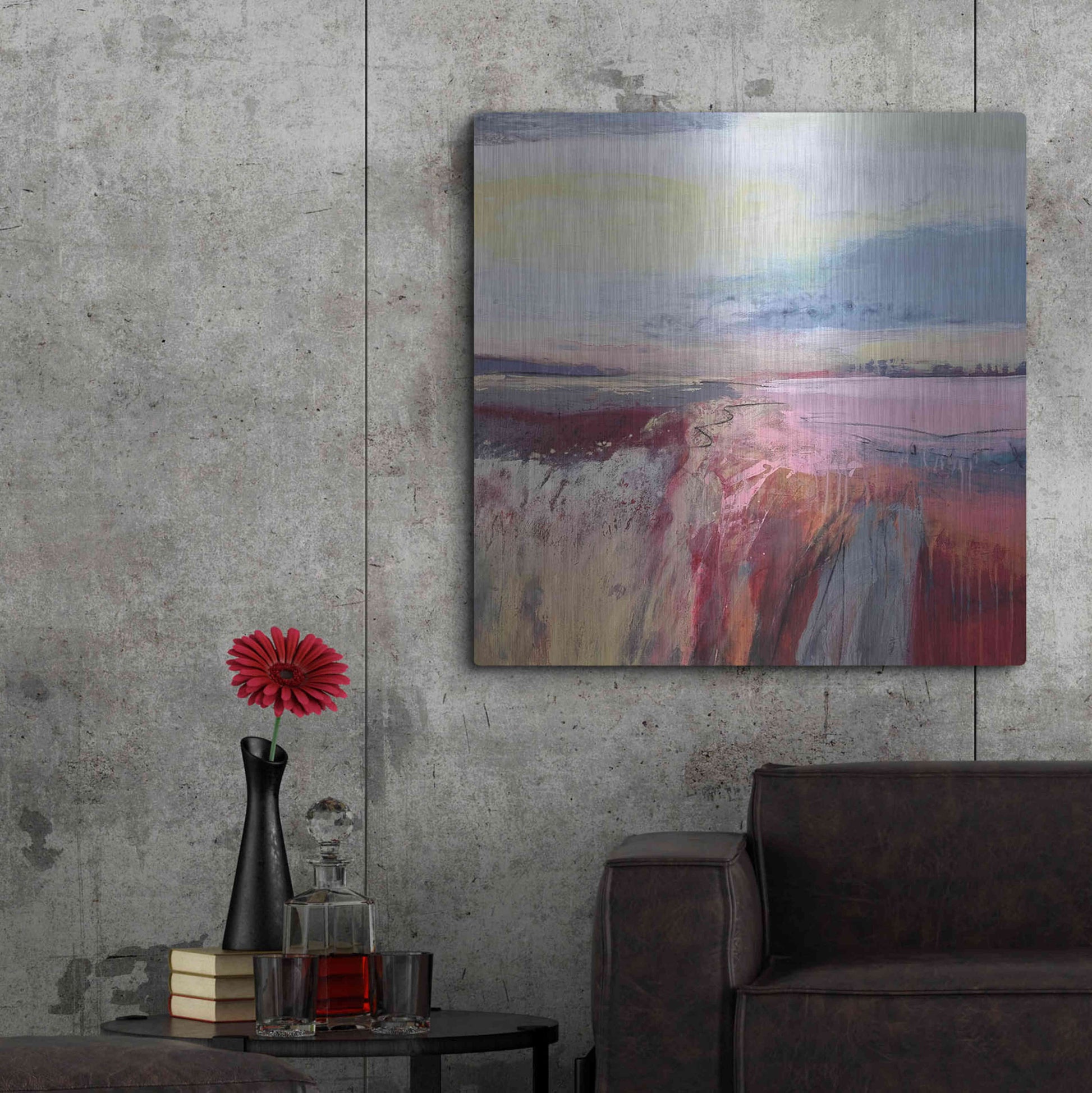 Luxe Metal Art 'Autumn Dreaming' by Andrew Kinmont, Metal Wall Art,36x36