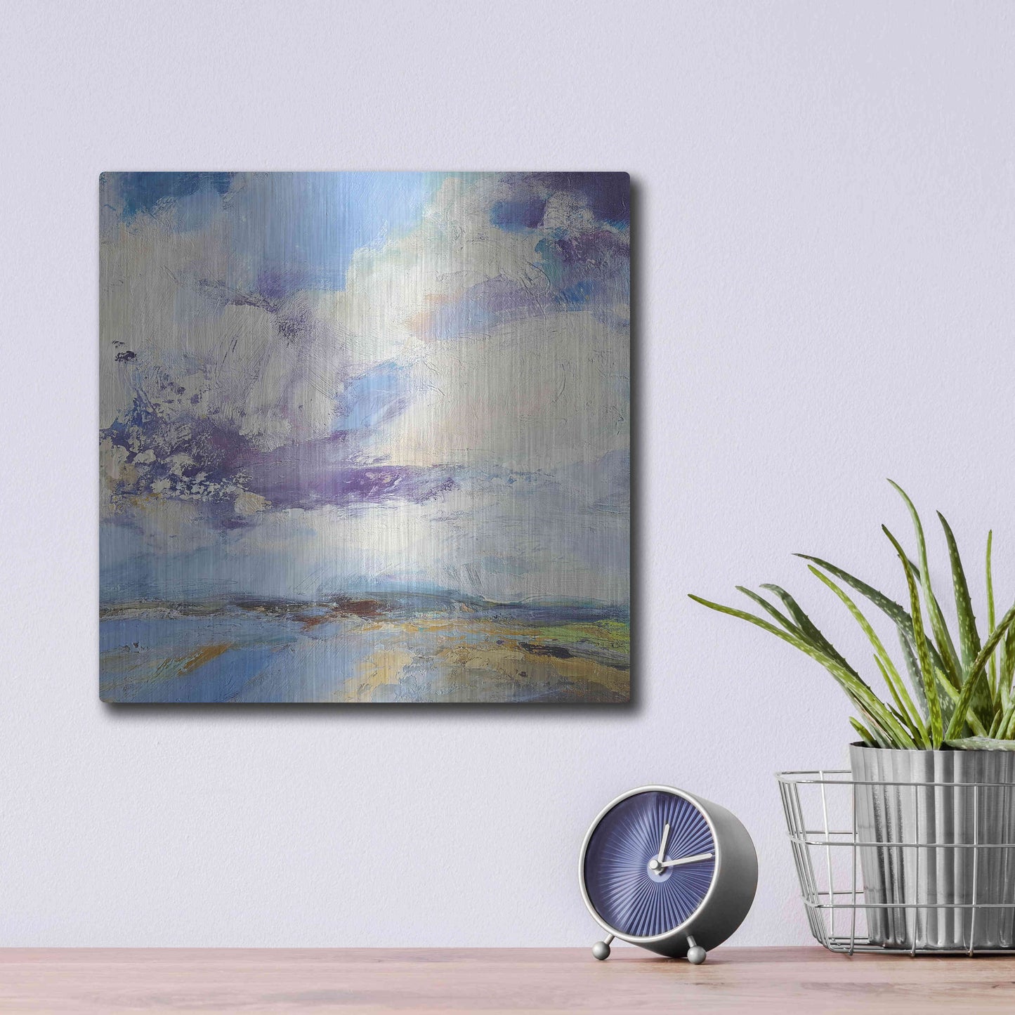 Luxe Metal Art 'Brisk' by Andrew Kinmont, Metal Wall Art,12x12