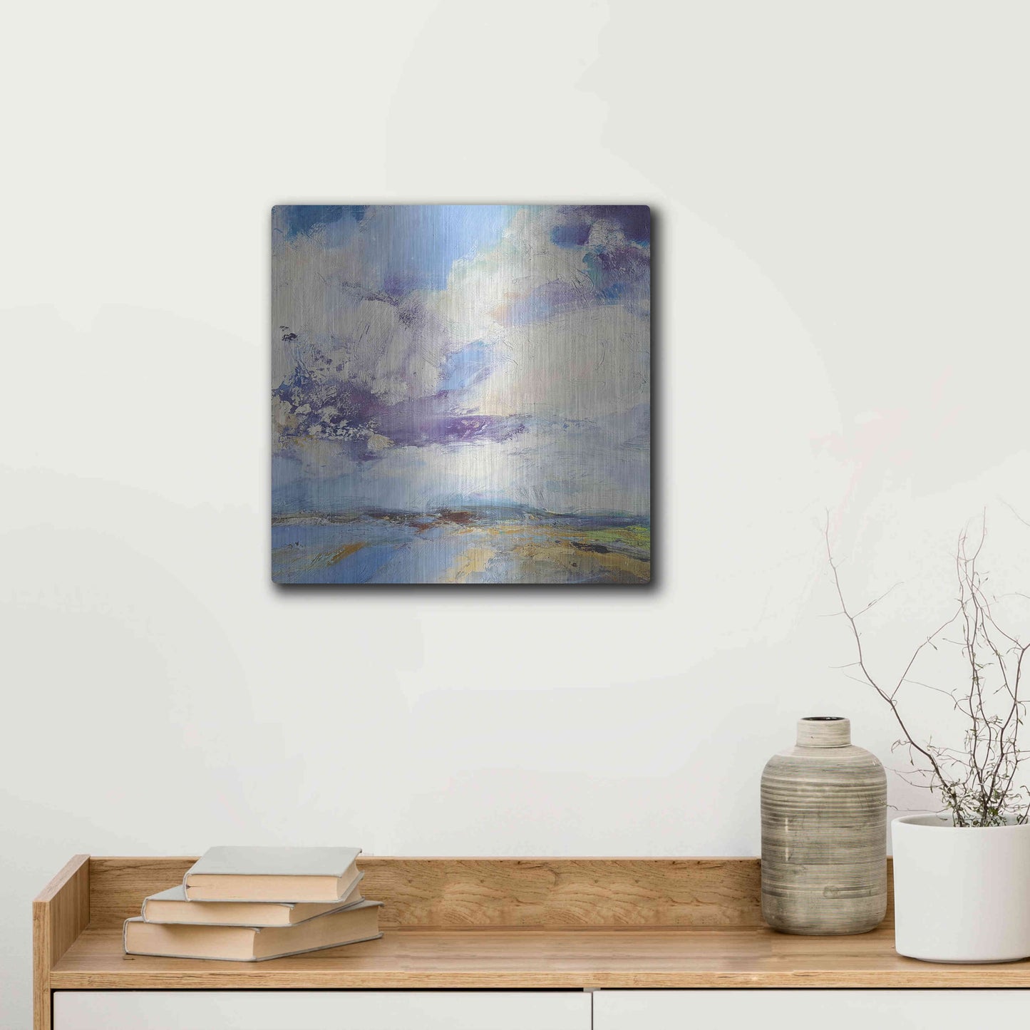 Luxe Metal Art 'Brisk' by Andrew Kinmont, Metal Wall Art,12x12