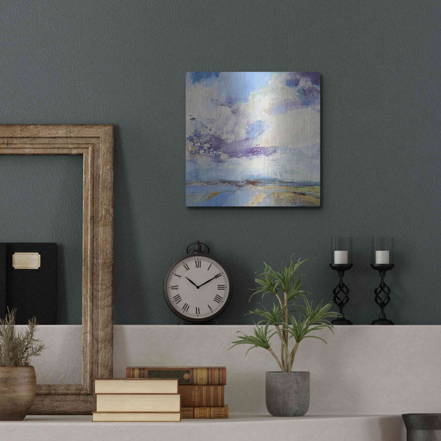 Luxe Metal Art 'Brisk' by Andrew Kinmont, Metal Wall Art,12x12