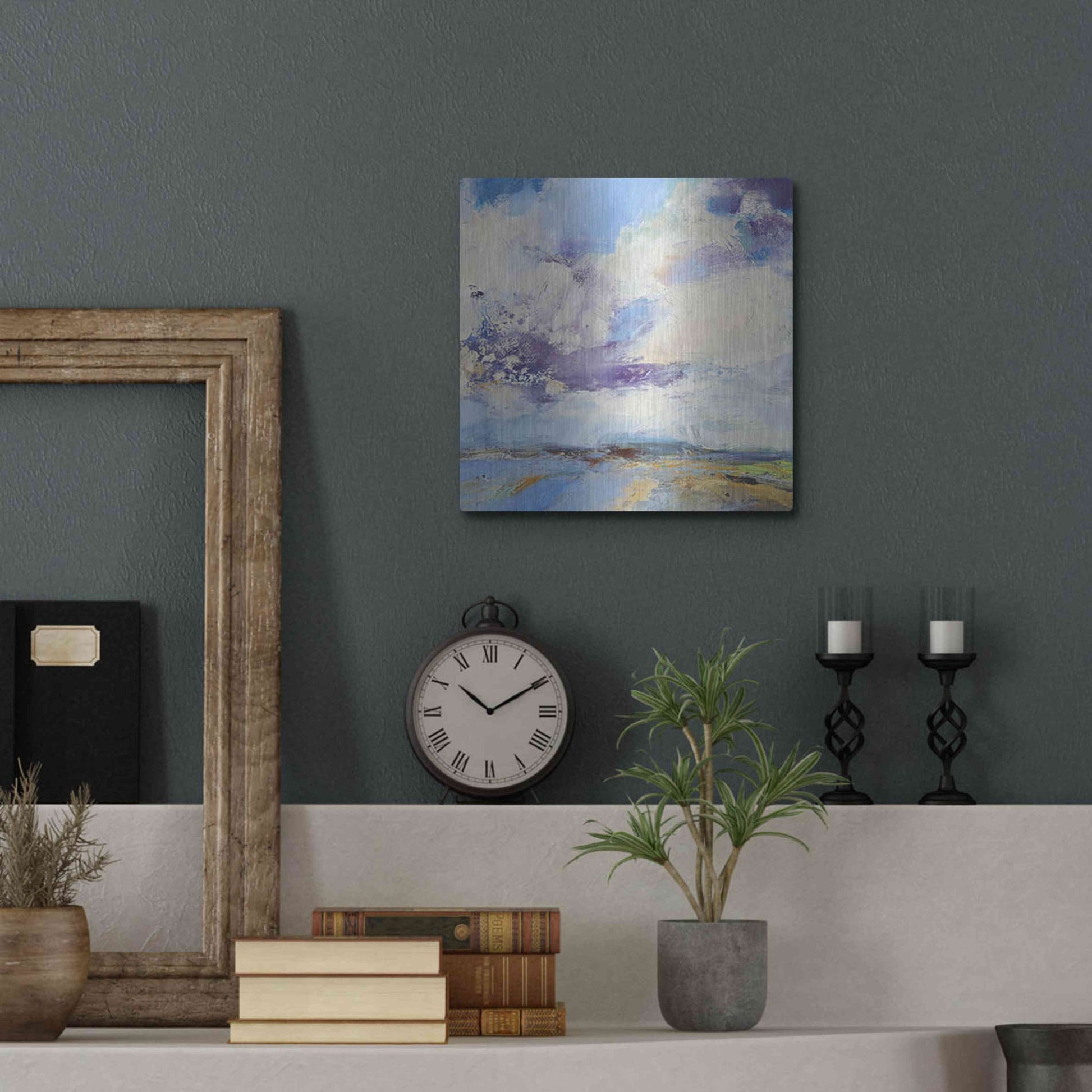 Luxe Metal Art 'Brisk' by Andrew Kinmont, Metal Wall Art,12x12