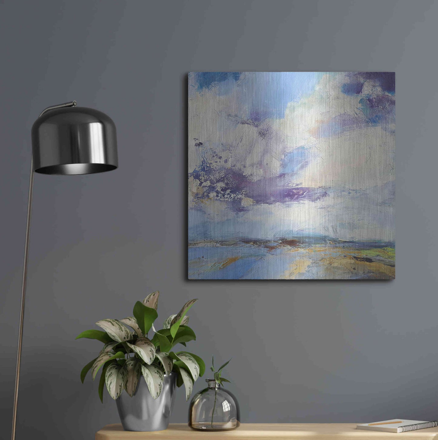 Luxe Metal Art 'Brisk' by Andrew Kinmont, Metal Wall Art,24x24