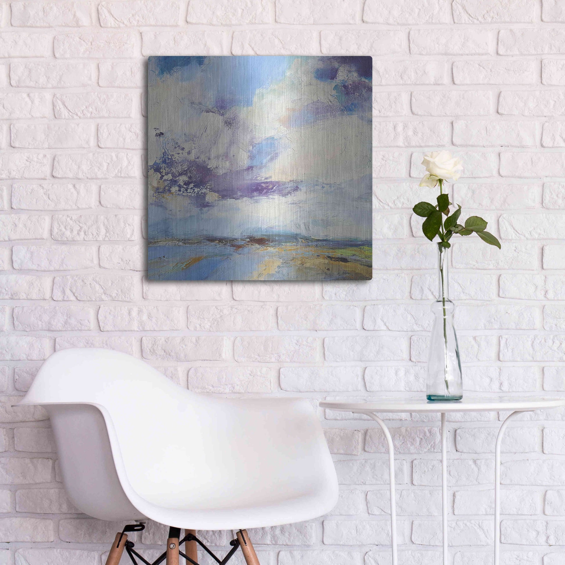 Luxe Metal Art 'Brisk' by Andrew Kinmont, Metal Wall Art,24x24