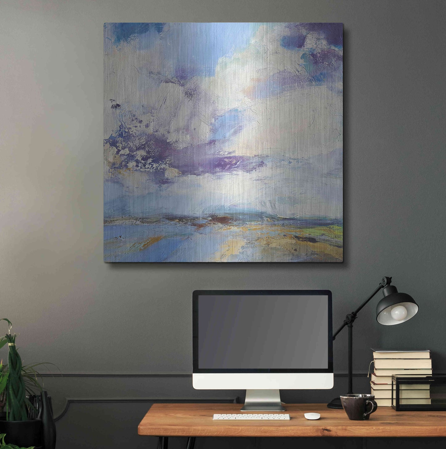 Luxe Metal Art 'Brisk' by Andrew Kinmont, Metal Wall Art,36x36