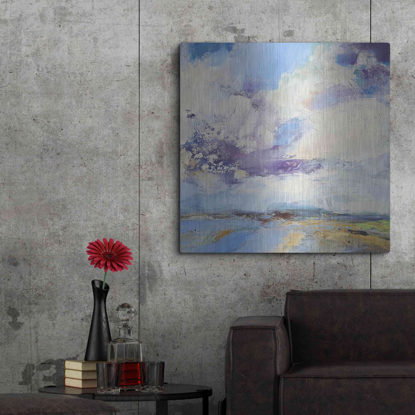 Luxe Metal Art 'Brisk' by Andrew Kinmont, Metal Wall Art,36x36