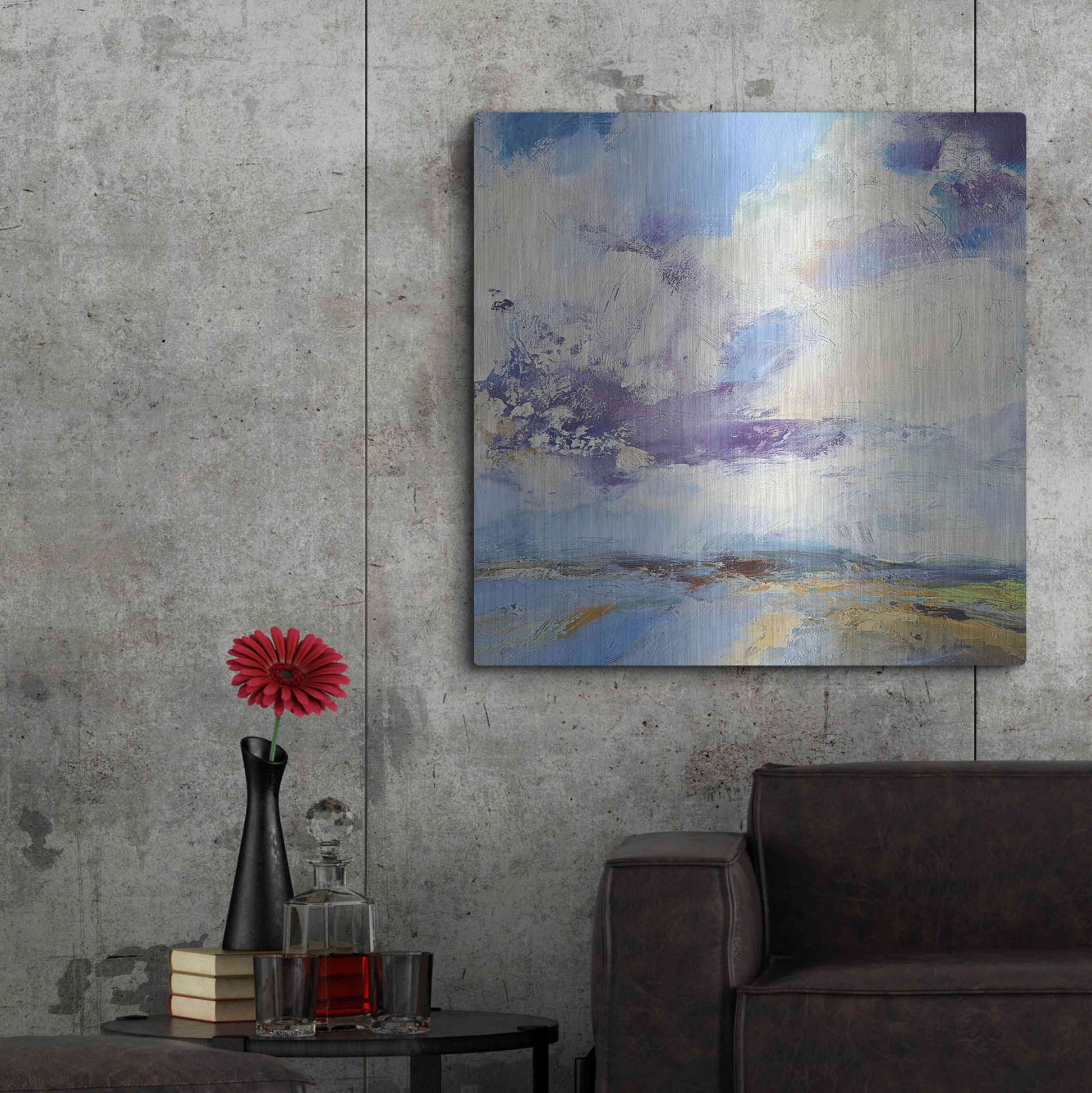 Luxe Metal Art 'Brisk' by Andrew Kinmont, Metal Wall Art,36x36