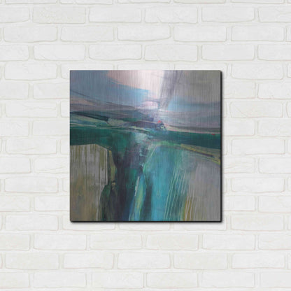 Luxe Metal Art 'Convergence' by Andrew Kinmont, Metal Wall Art,24x24