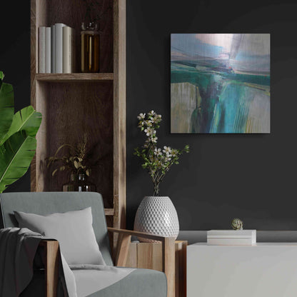 Luxe Metal Art 'Convergence' by Andrew Kinmont, Metal Wall Art,24x24