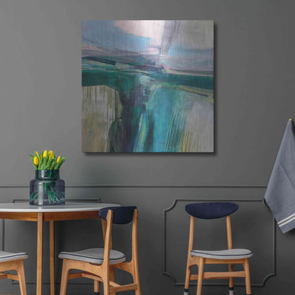 Luxe Metal Art 'Convergence' by Andrew Kinmont, Metal Wall Art,36x36