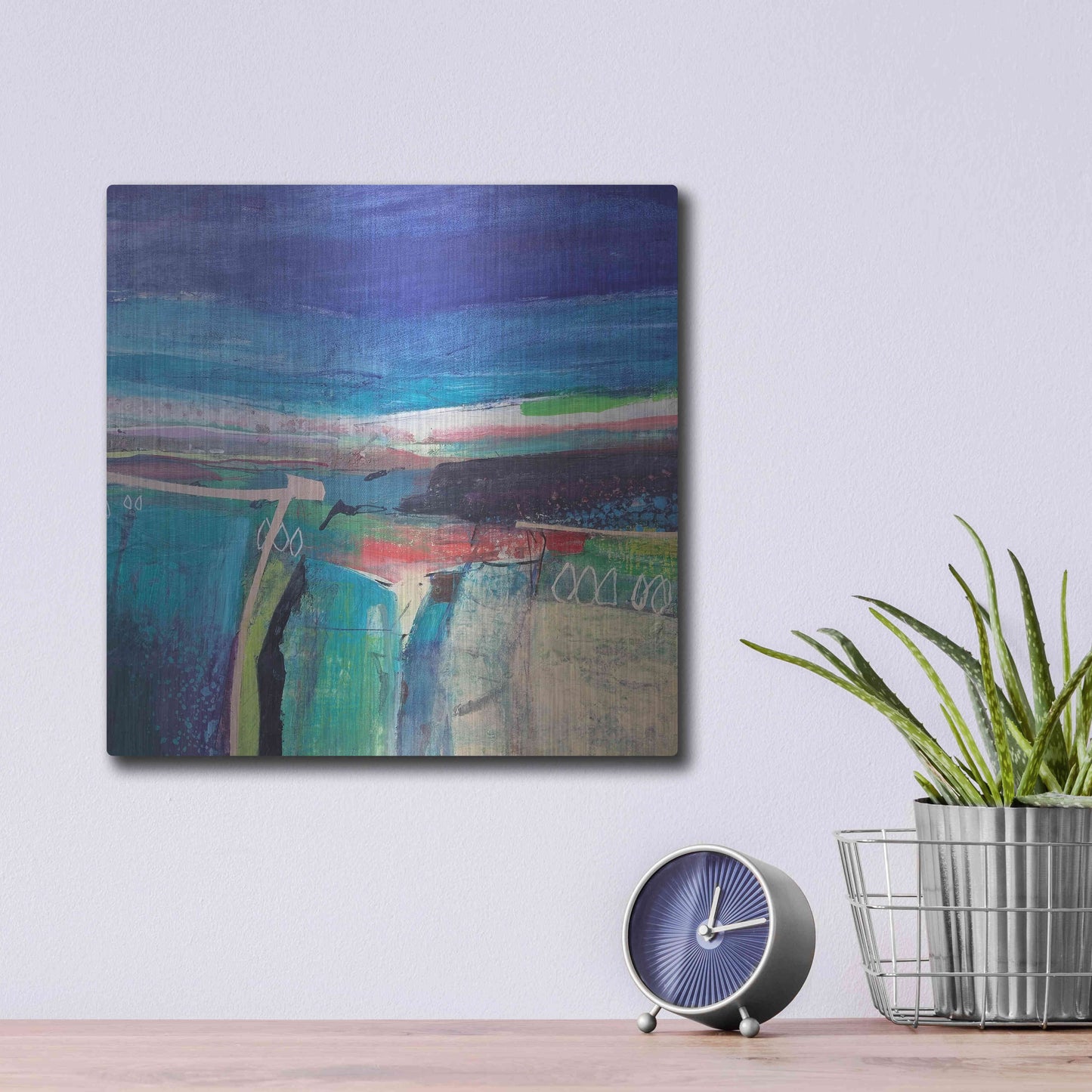 Luxe Metal Art 'Flying Low No. 3' by Andrew Kinmont, Metal Wall Art,12x12