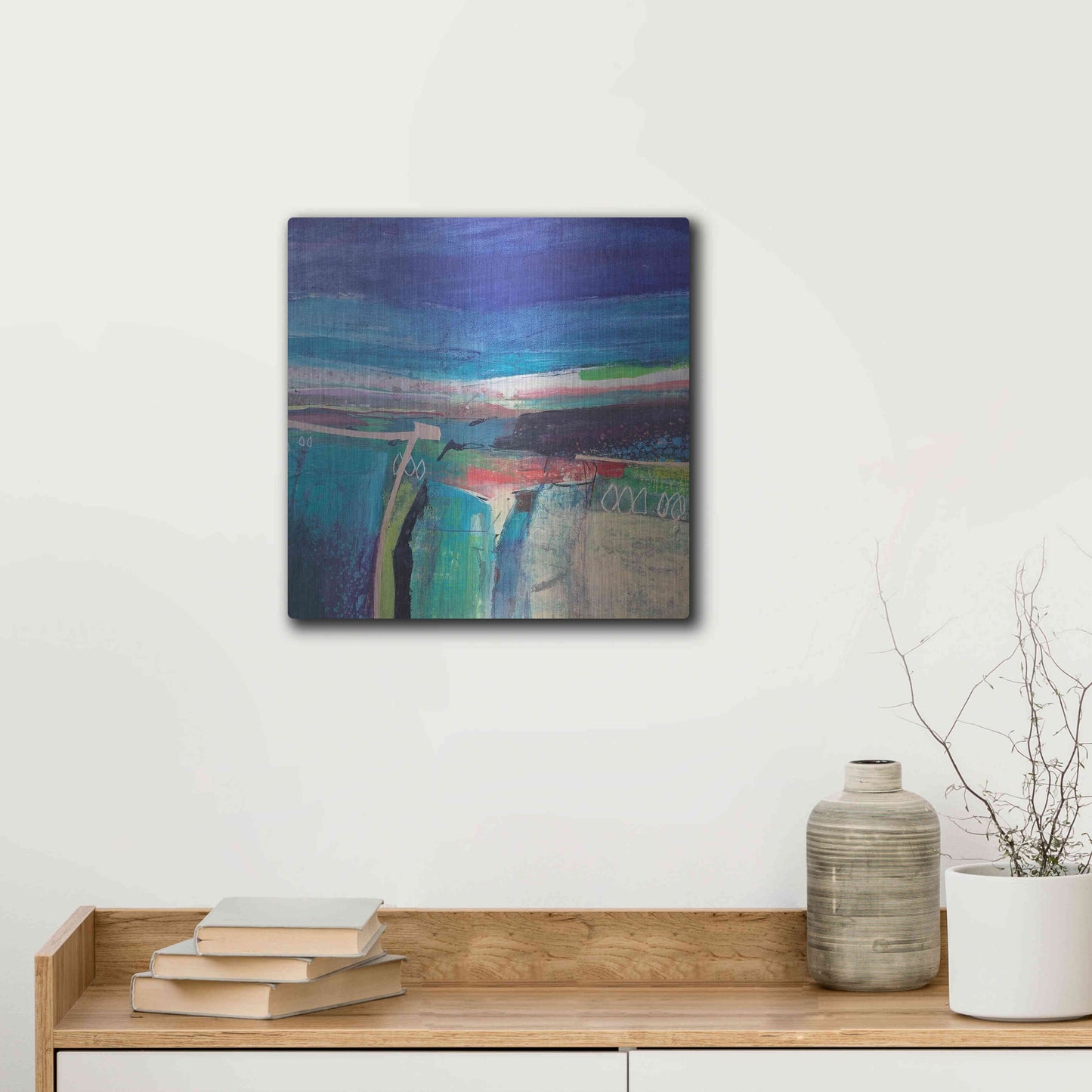 Luxe Metal Art 'Flying Low No. 3' by Andrew Kinmont, Metal Wall Art,12x12