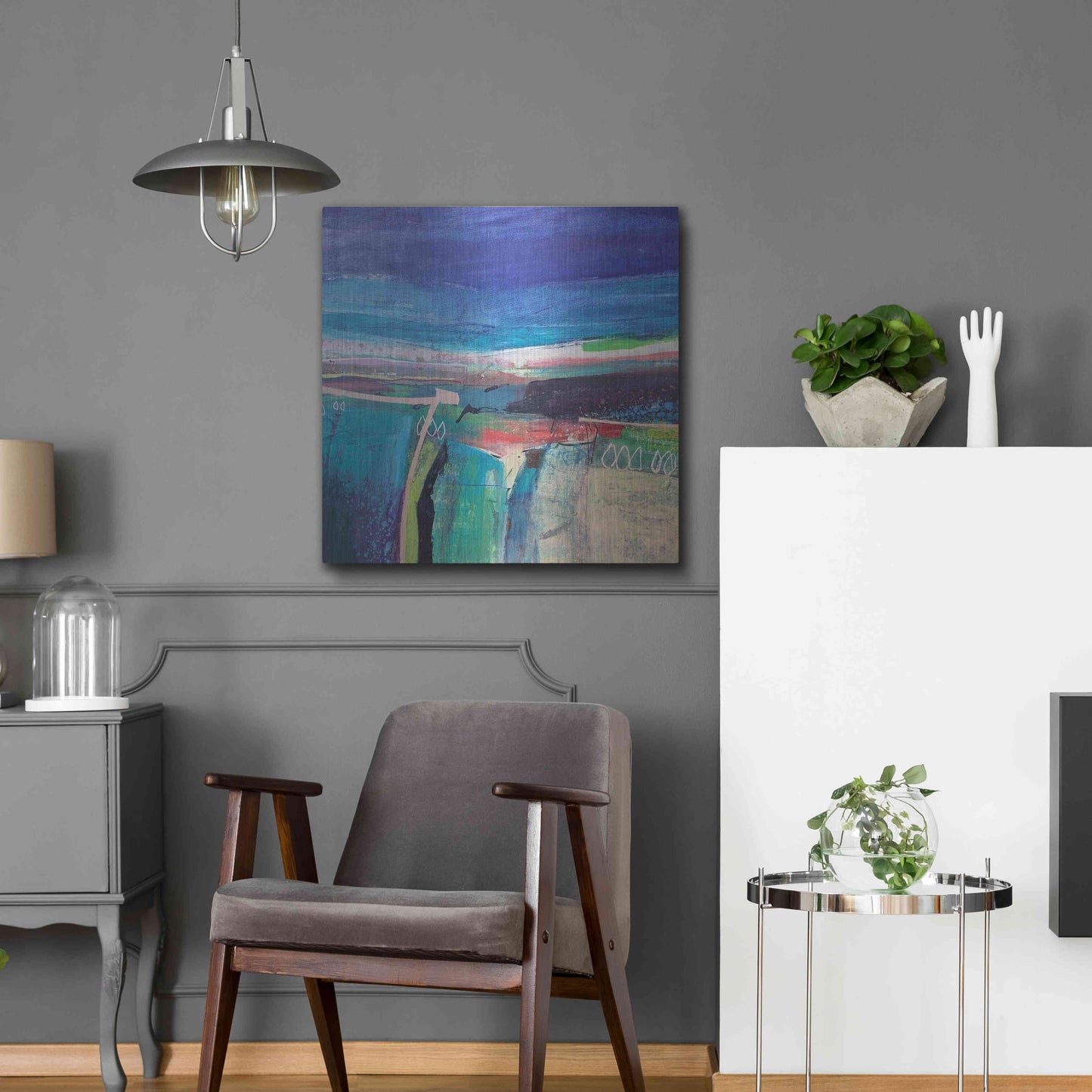 Luxe Metal Art 'Flying Low No. 3' by Andrew Kinmont, Metal Wall Art,24x24