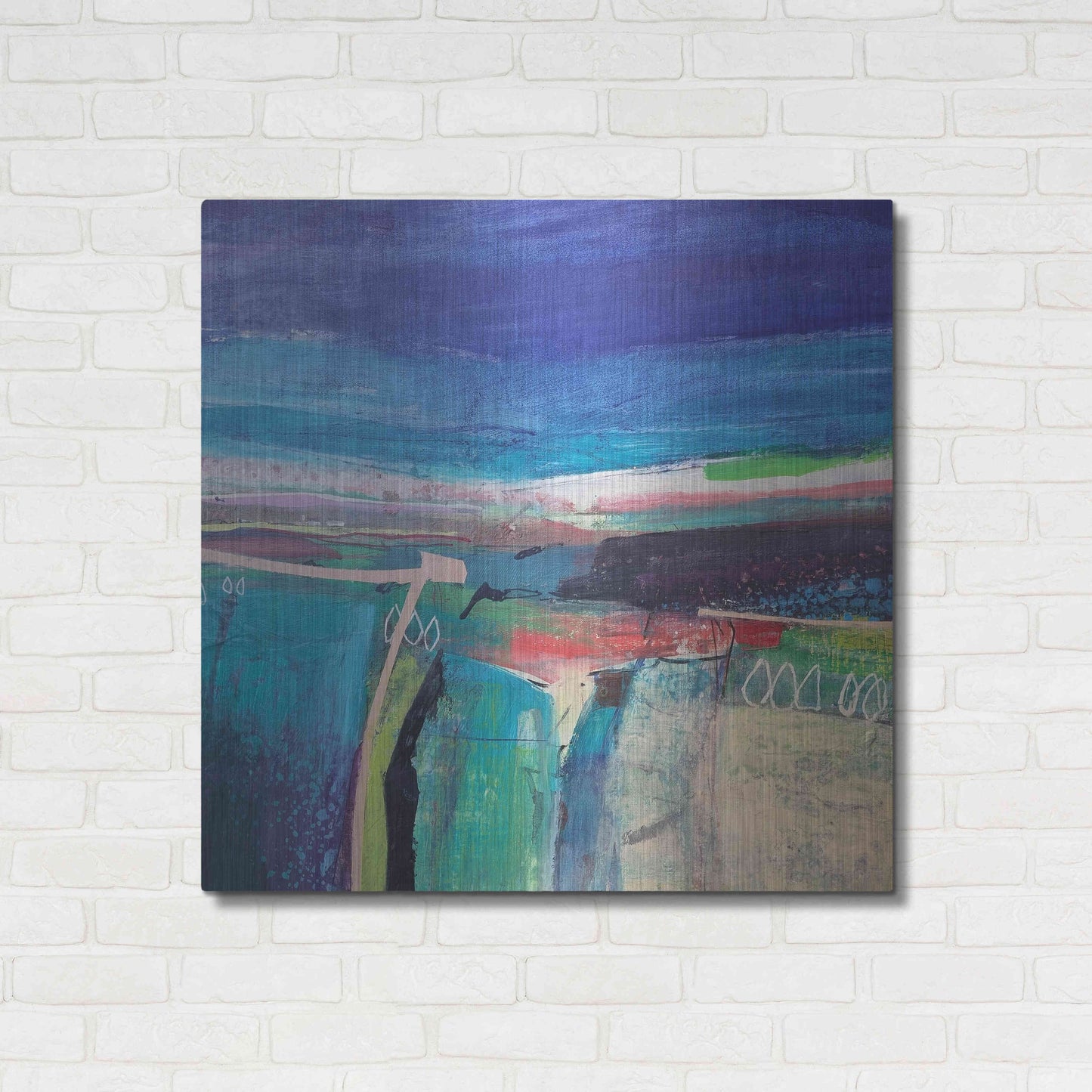 Luxe Metal Art 'Flying Low No. 3' by Andrew Kinmont, Metal Wall Art,36x36