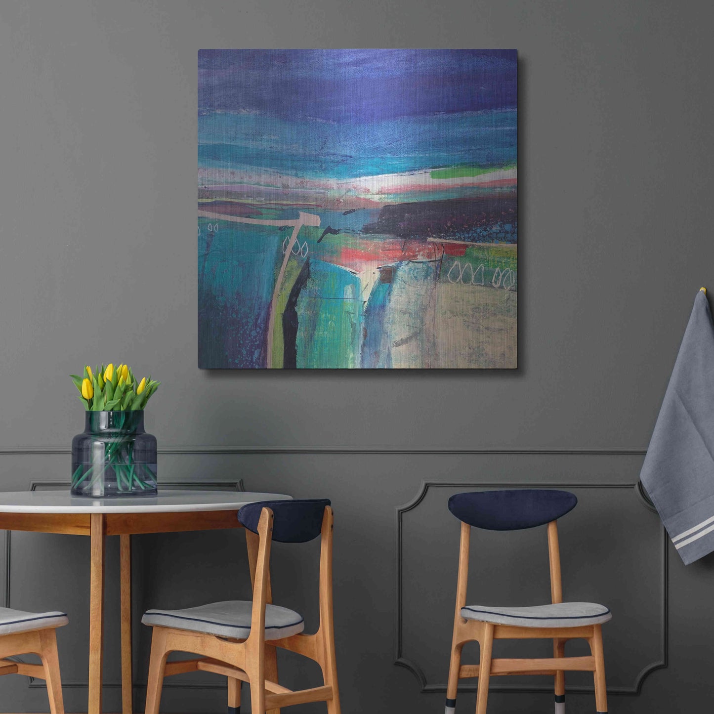 Luxe Metal Art 'Flying Low No. 3' by Andrew Kinmont, Metal Wall Art,36x36