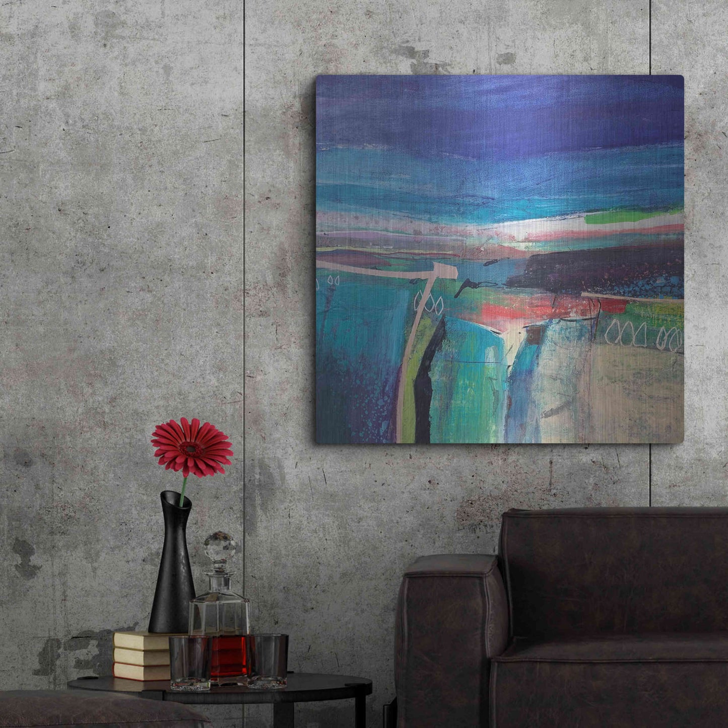 Luxe Metal Art 'Flying Low No. 3' by Andrew Kinmont, Metal Wall Art,36x36