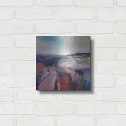 Luxe Metal Art 'I'll Meet You On The Estuary' by Andrew Kinmont, Metal Wall Art,12x12