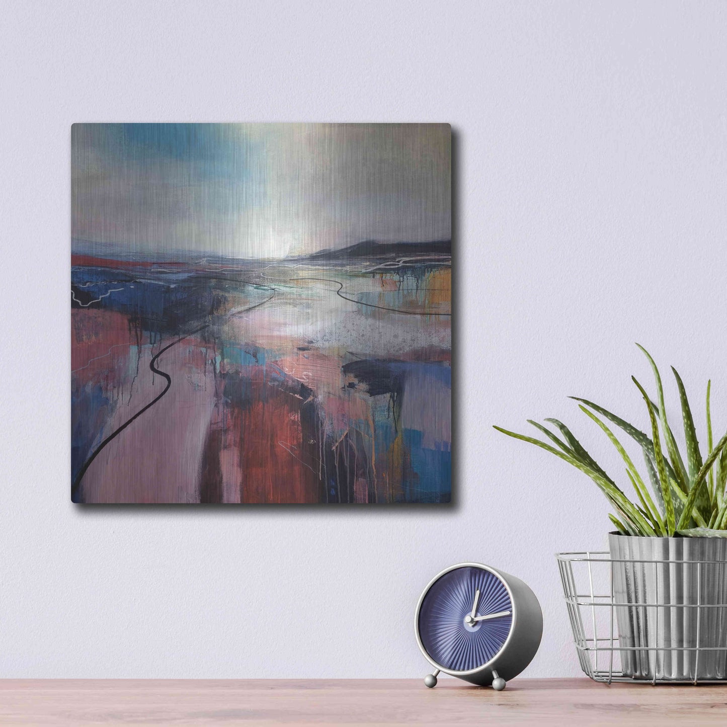 Luxe Metal Art 'I'll Meet You On The Estuary' by Andrew Kinmont, Metal Wall Art,12x12