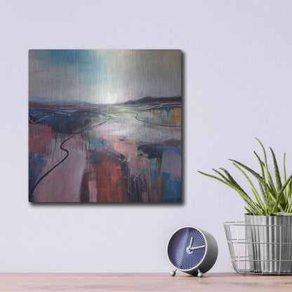 Luxe Metal Art 'I'll Meet You On The Estuary' by Andrew Kinmont, Metal Wall Art,12x12