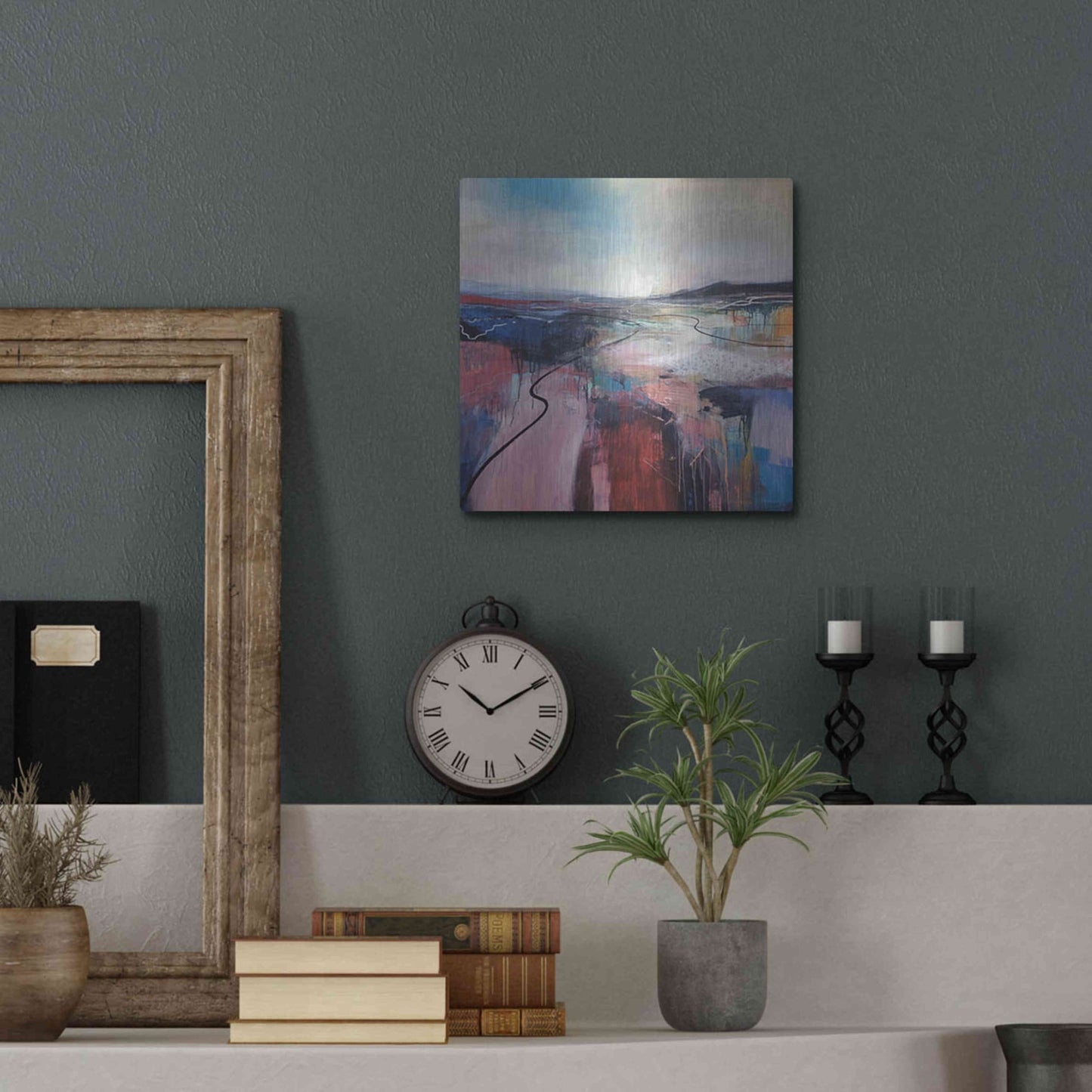 Luxe Metal Art 'I'll Meet You On The Estuary' by Andrew Kinmont, Metal Wall Art,12x12