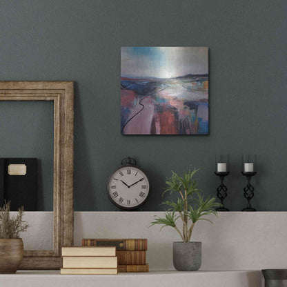 Luxe Metal Art 'I'll Meet You On The Estuary' by Andrew Kinmont, Metal Wall Art,12x12