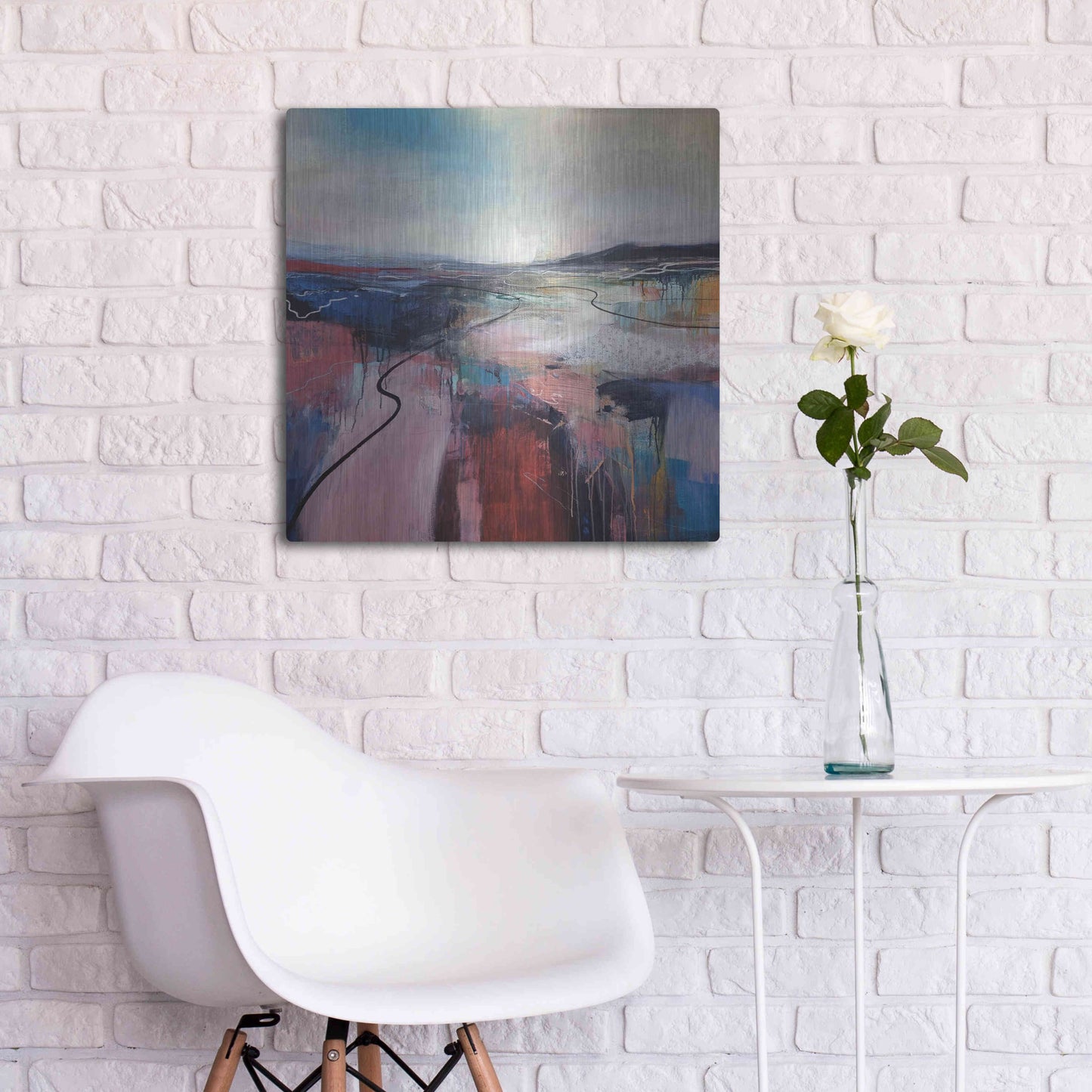 Luxe Metal Art 'I'll Meet You On The Estuary' by Andrew Kinmont, Metal Wall Art,24x24