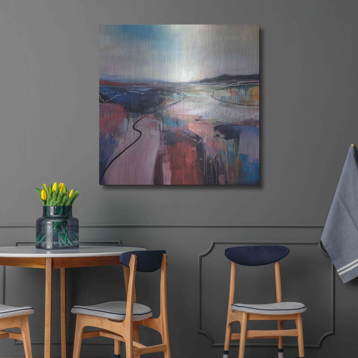 Luxe Metal Art 'I'll Meet You On The Estuary' by Andrew Kinmont, Metal Wall Art,36x36