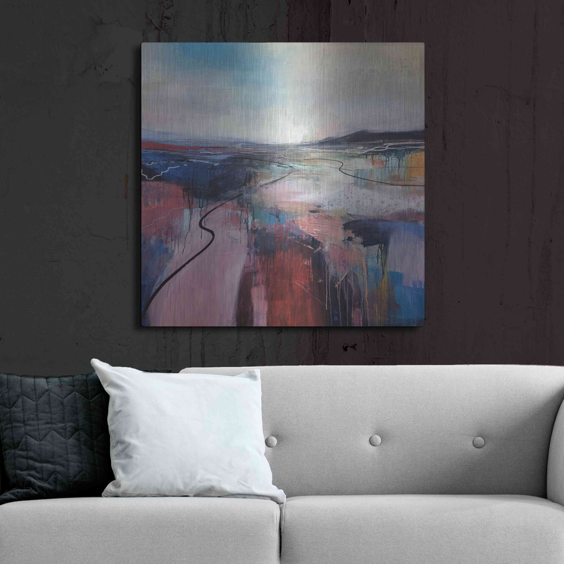 Luxe Metal Art 'I'll Meet You On The Estuary' by Andrew Kinmont, Metal Wall Art,36x36
