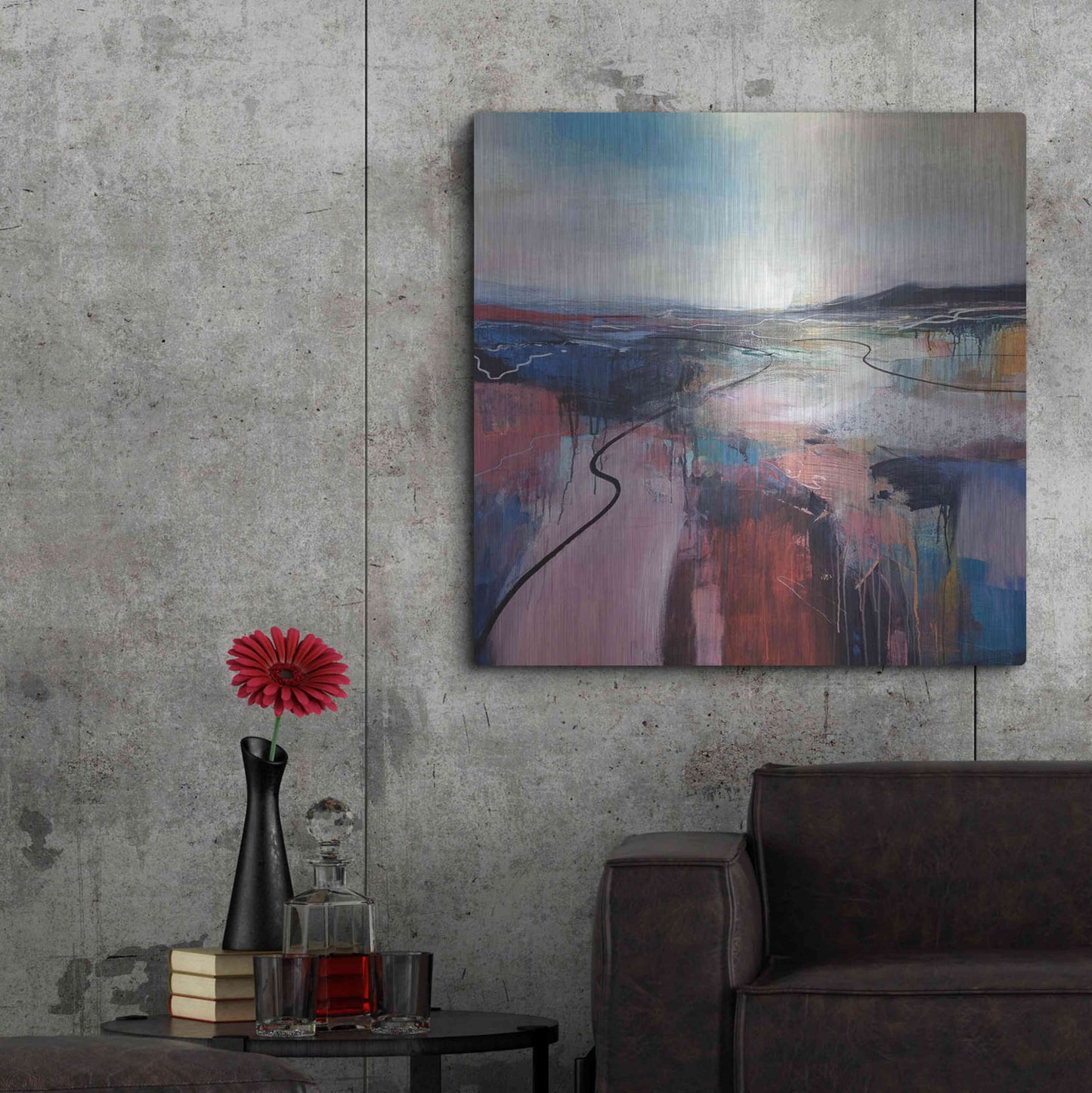 Luxe Metal Art 'I'll Meet You On The Estuary' by Andrew Kinmont, Metal Wall Art,36x36