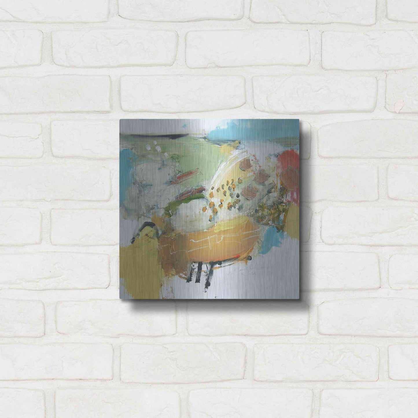 Luxe Metal Art 'Light as a Cloud' by Andrew Kinmont, Metal Wall Art,12x12