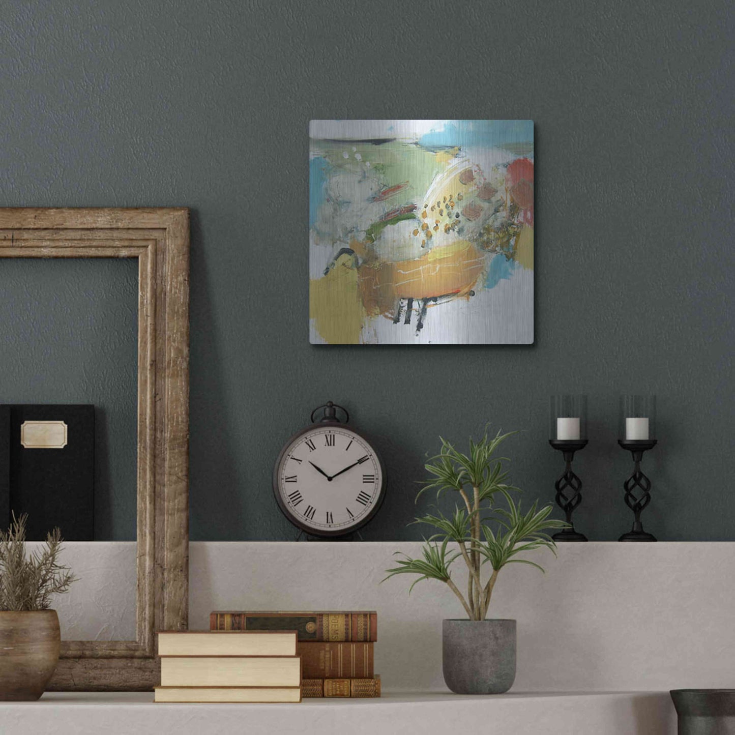 Luxe Metal Art 'Light as a Cloud' by Andrew Kinmont, Metal Wall Art,12x12