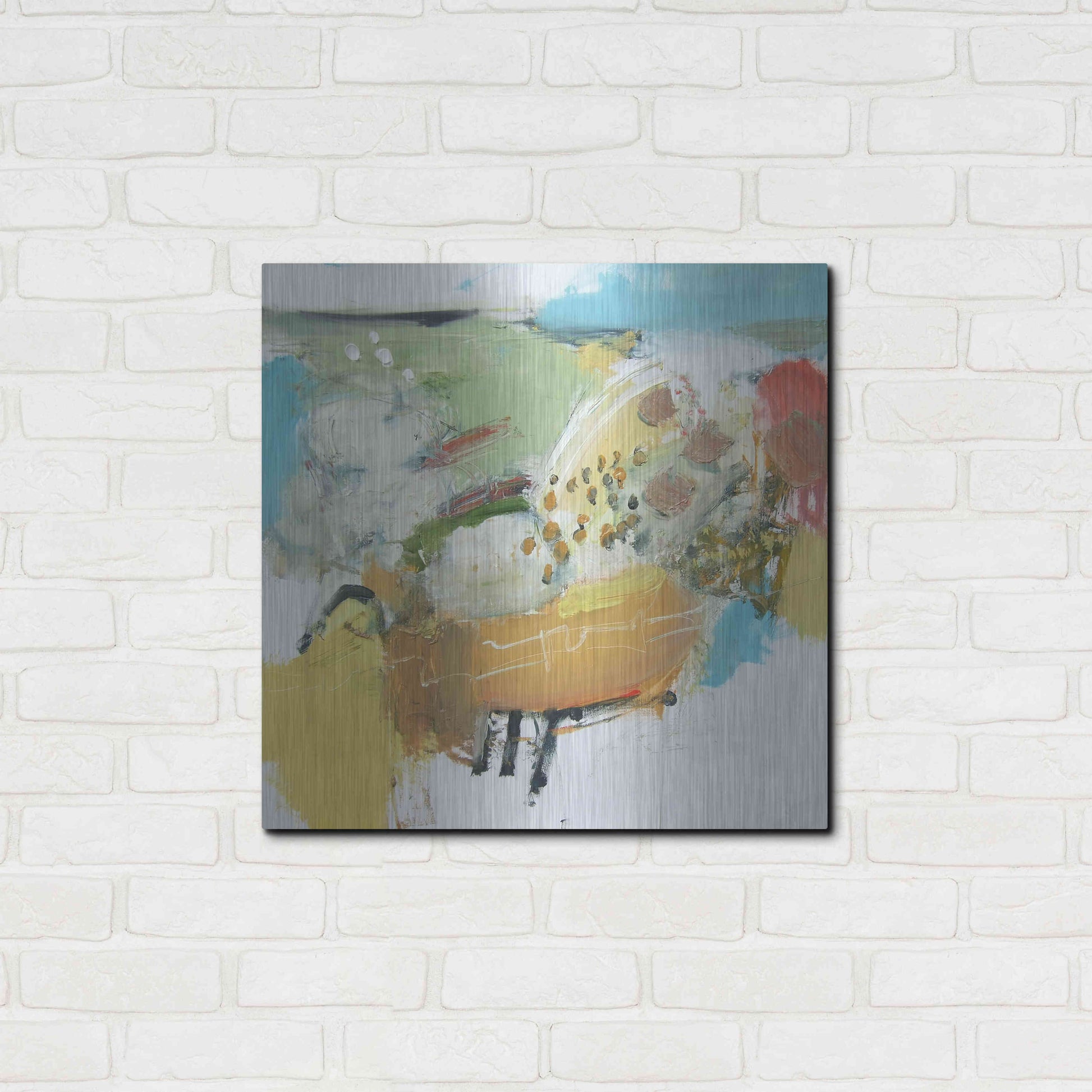 Luxe Metal Art 'Light as a Cloud' by Andrew Kinmont, Metal Wall Art,24x24