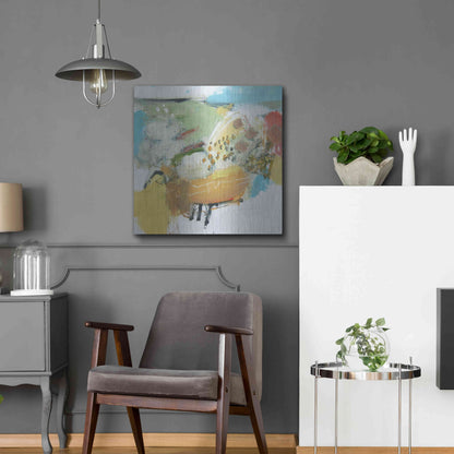 Luxe Metal Art 'Light as a Cloud' by Andrew Kinmont, Metal Wall Art,24x24