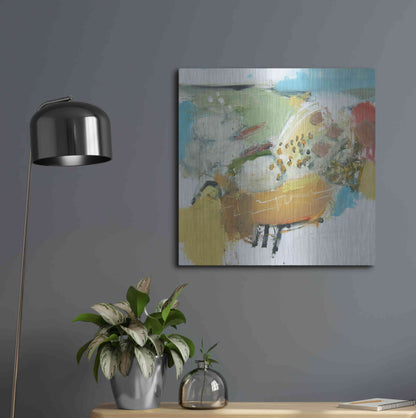 Luxe Metal Art 'Light as a Cloud' by Andrew Kinmont, Metal Wall Art,24x24