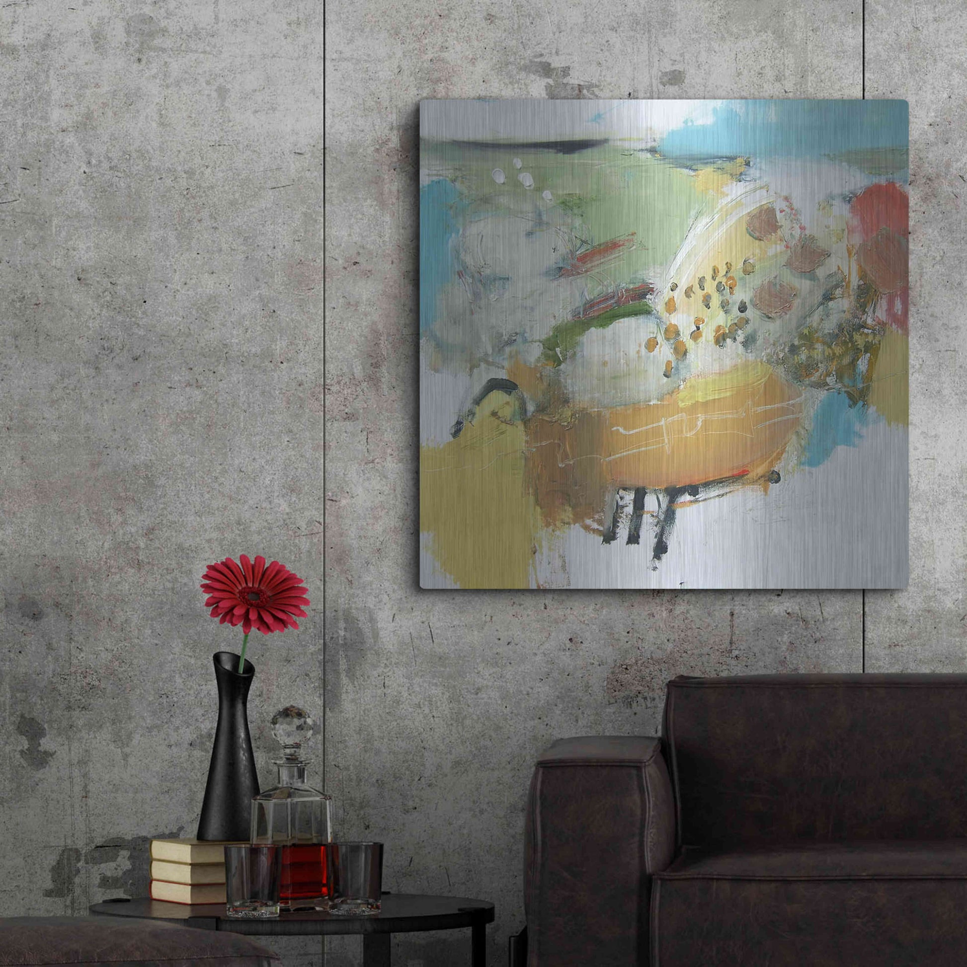 Luxe Metal Art 'Light as a Cloud' by Andrew Kinmont, Metal Wall Art,36x36