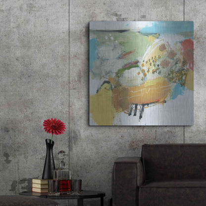 Luxe Metal Art 'Light as a Cloud' by Andrew Kinmont, Metal Wall Art,36x36