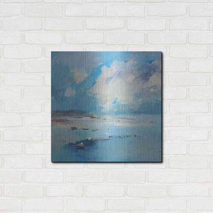 Luxe Metal Art 'Low Tide' by Andrew Kinmont, Metal Wall Art,24x24