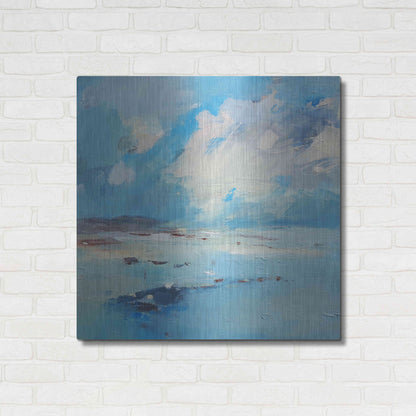 Luxe Metal Art 'Low Tide' by Andrew Kinmont, Metal Wall Art,36x36