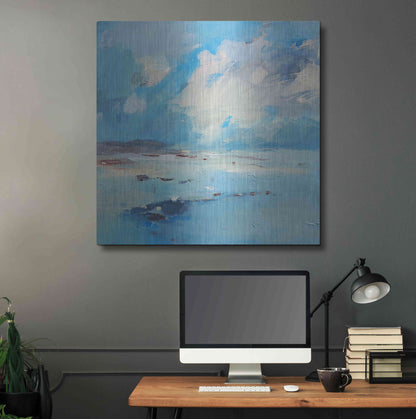 Luxe Metal Art 'Low Tide' by Andrew Kinmont, Metal Wall Art,36x36